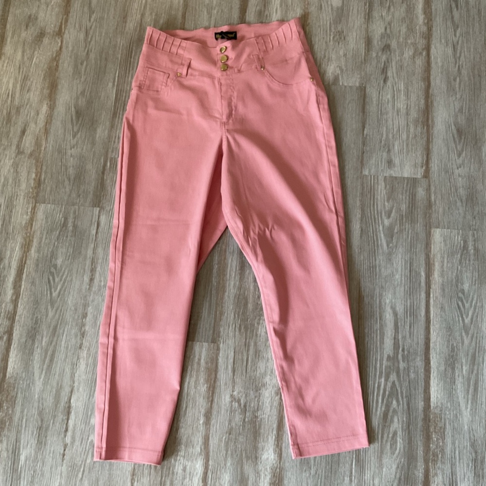 Pink High-Waisted Pants